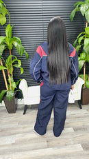 Colorblock Windbreaker Pants Set - Laine Collection