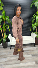 Don't Forget It Jumpsuit Set(Deep Mocha) - Laine Collection