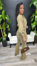 Don't Forget It Jumpsuit Set(Yellow Stone) - Laine Collection