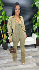 Don't Forget It Jumpsuit Set(Yellow Stone) - Laine Collection