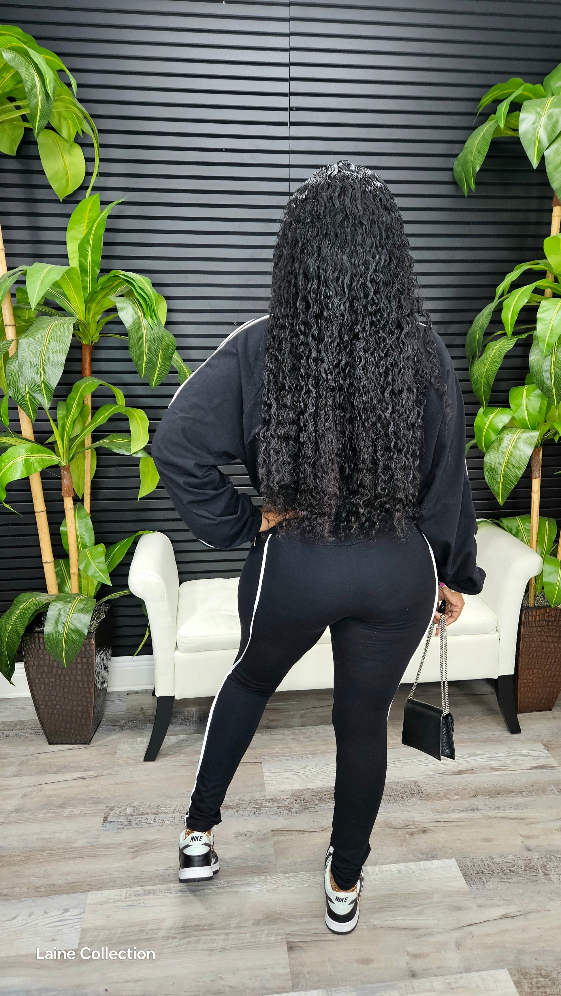 A Thing For You Legging Set (Black/White) - Laine Collection