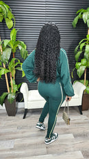 A Thing For You Legging Set (Hunter Green/Butter Yellow) - Laine Collection