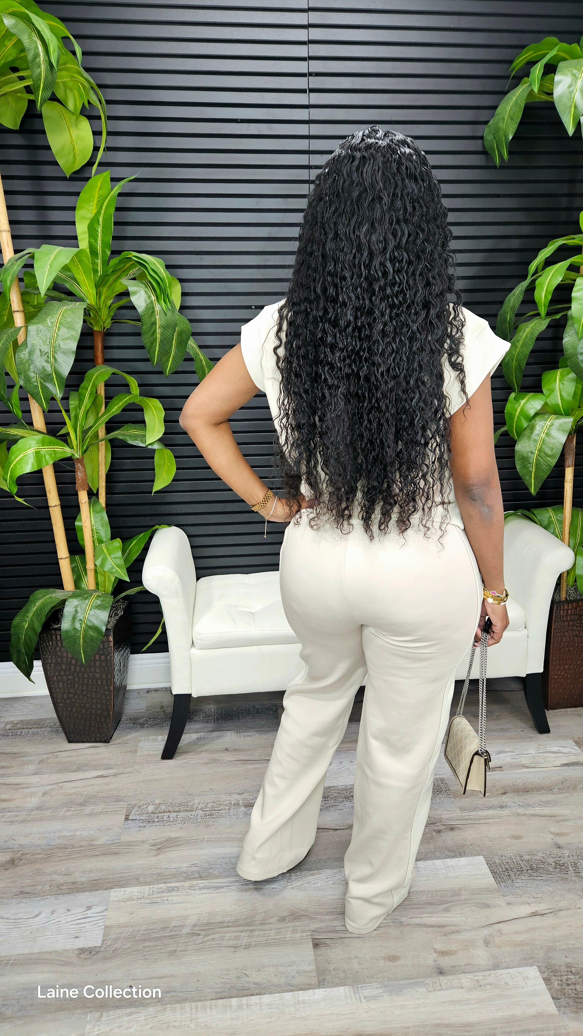 Out & About Pants Set (Beige) - Laine Collection