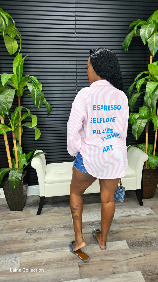 Espresso Selflove Top (Pink) - Laine Collection