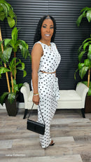 Afterglow Polka Dot Pants Set - Laine Collection