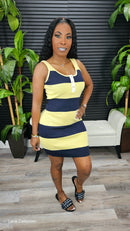 Bold Stripe Sweater Mini Dress - Laine Collection