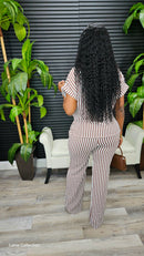 Coming To Life Pants Set(Brown) - Laine Collection