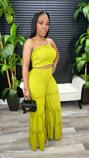 Niza Pant Set(Olive) - Laine Collection