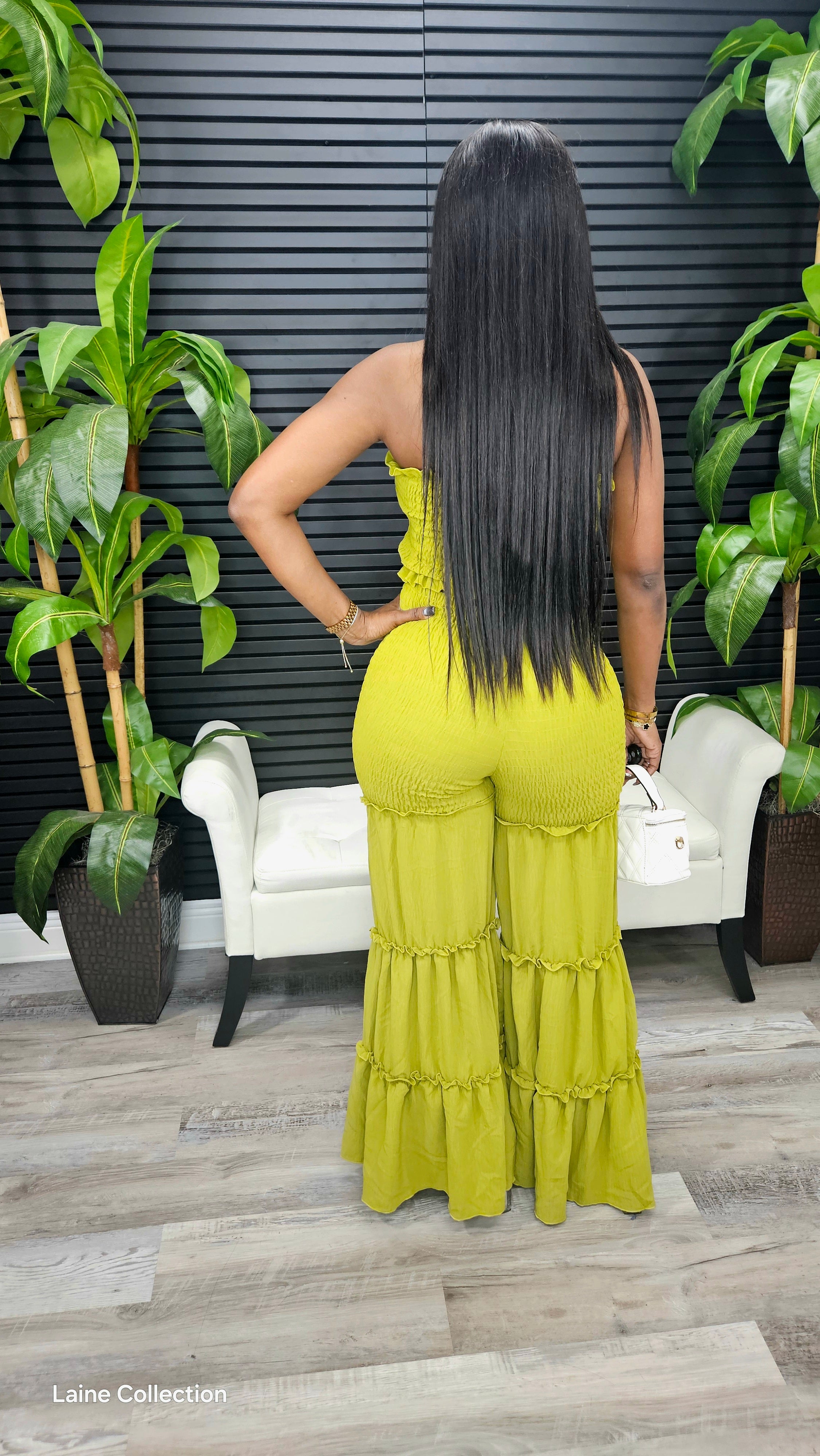 Niza Pant Set(Olive) - Laine Collection