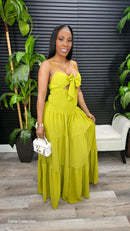 Bazhara Jumpsuit(Olive) - Laine Collection