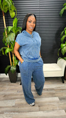 On My Mark Pants Set(Navy) - Laine Collection