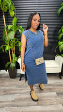 Melina Midi Dress(Navy) - Laine Collection