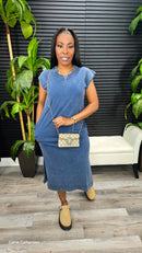 Melina Midi Dress(Navy) - Laine Collection