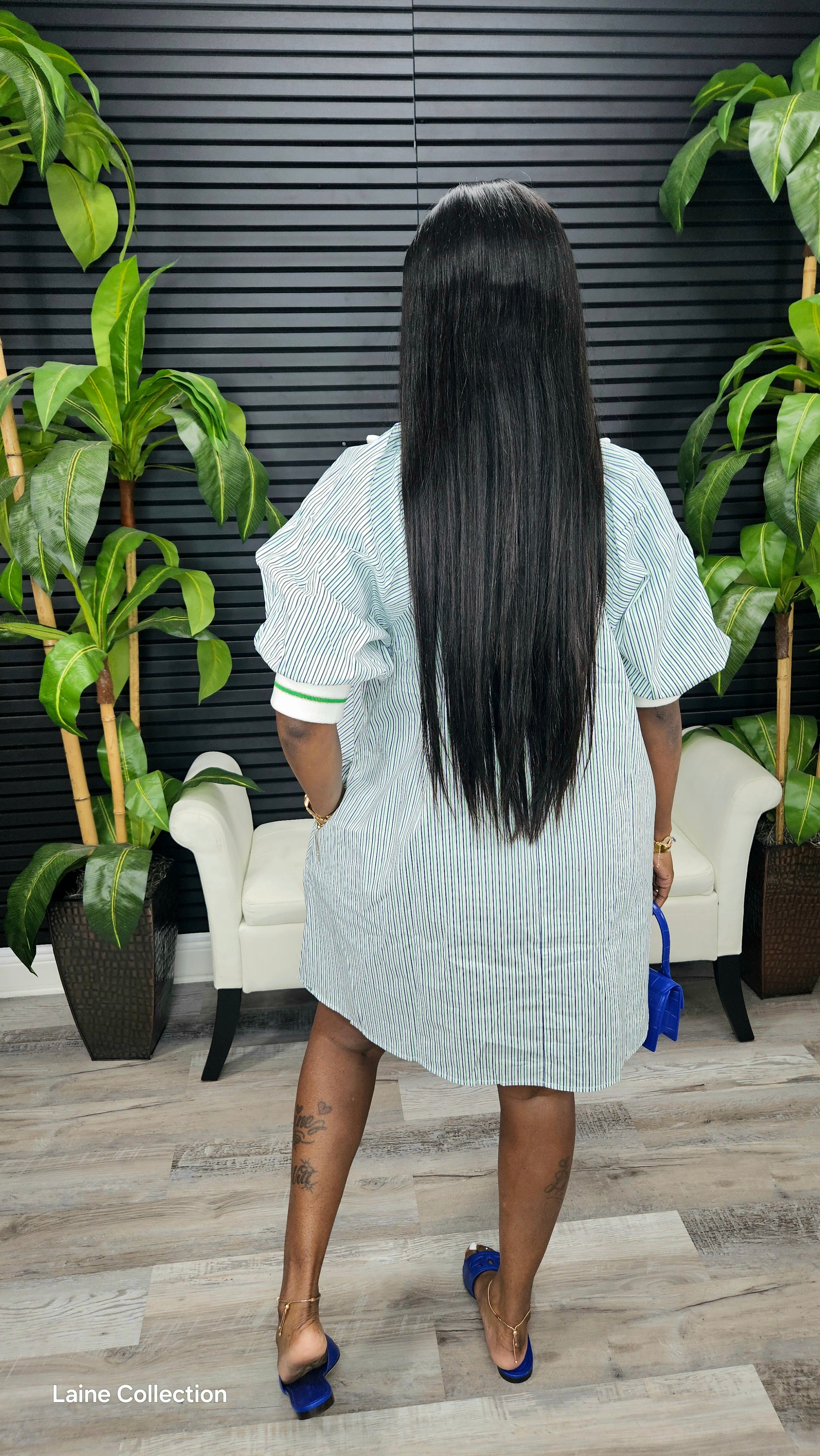 Mara Puff Sleeve Mini Dress(White)