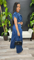 Lacely Denim Pants Set - Laine Collection