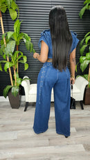 Lacely Denim Pants Set - Laine Collection
