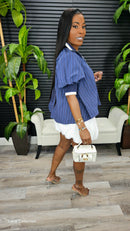 Another Day Bubble Skort Set (Navy) - Laine Collection