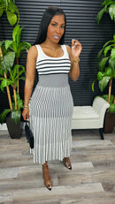 Out Of Line Dress(White) - Laine Collection