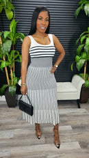 Out Of Line Dress(White) - Laine Collection