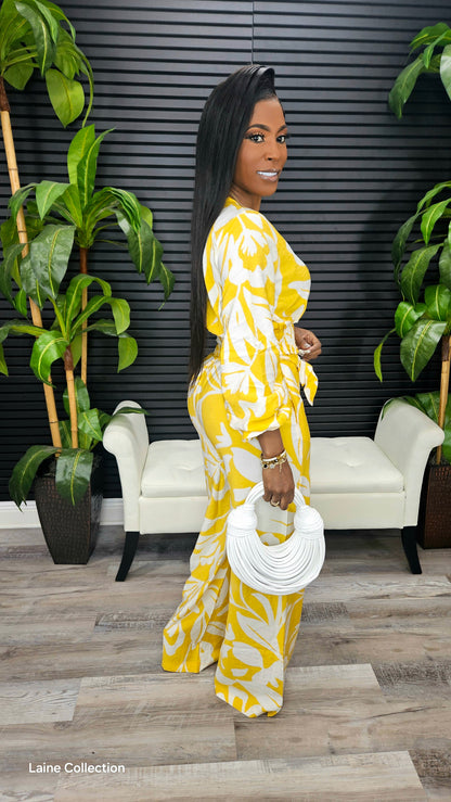 Cecilia Floral Prints Pants Set - Laine Collection