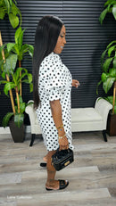 Move Aside Puff Sleeve Polka Dot Mini Dress - Laine Collection