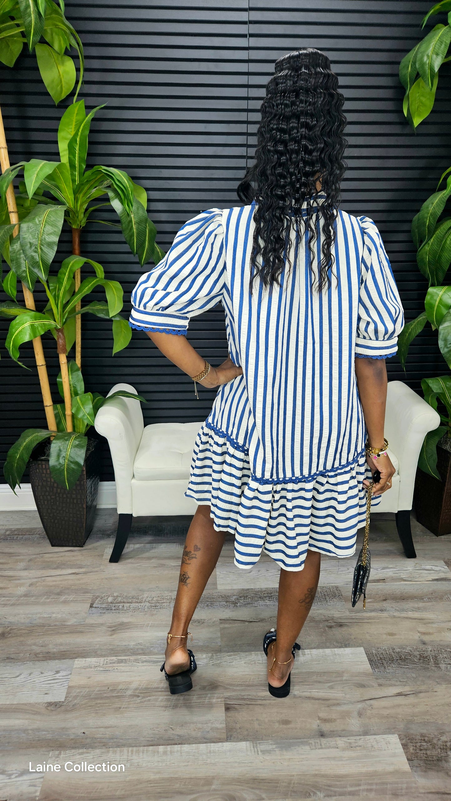 Jus' Bubble Sleeve Mini Dress - Laine Collection