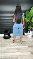 Pure Comfort Bermuda  Short Set(Indigo Jean) - Laine Collection