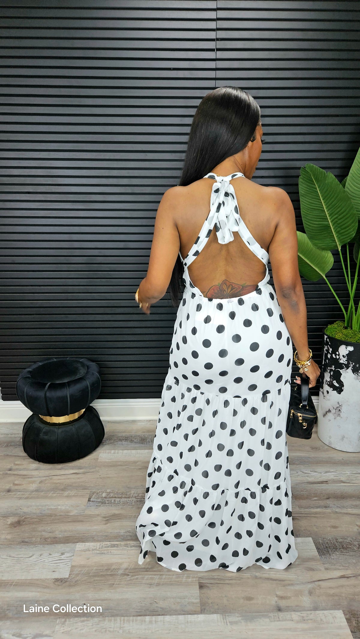 Milan Polka Dot Maxi Dress - Laine Collection
