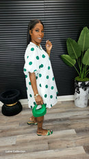 Soft Day Mini Shift Dress (Green)