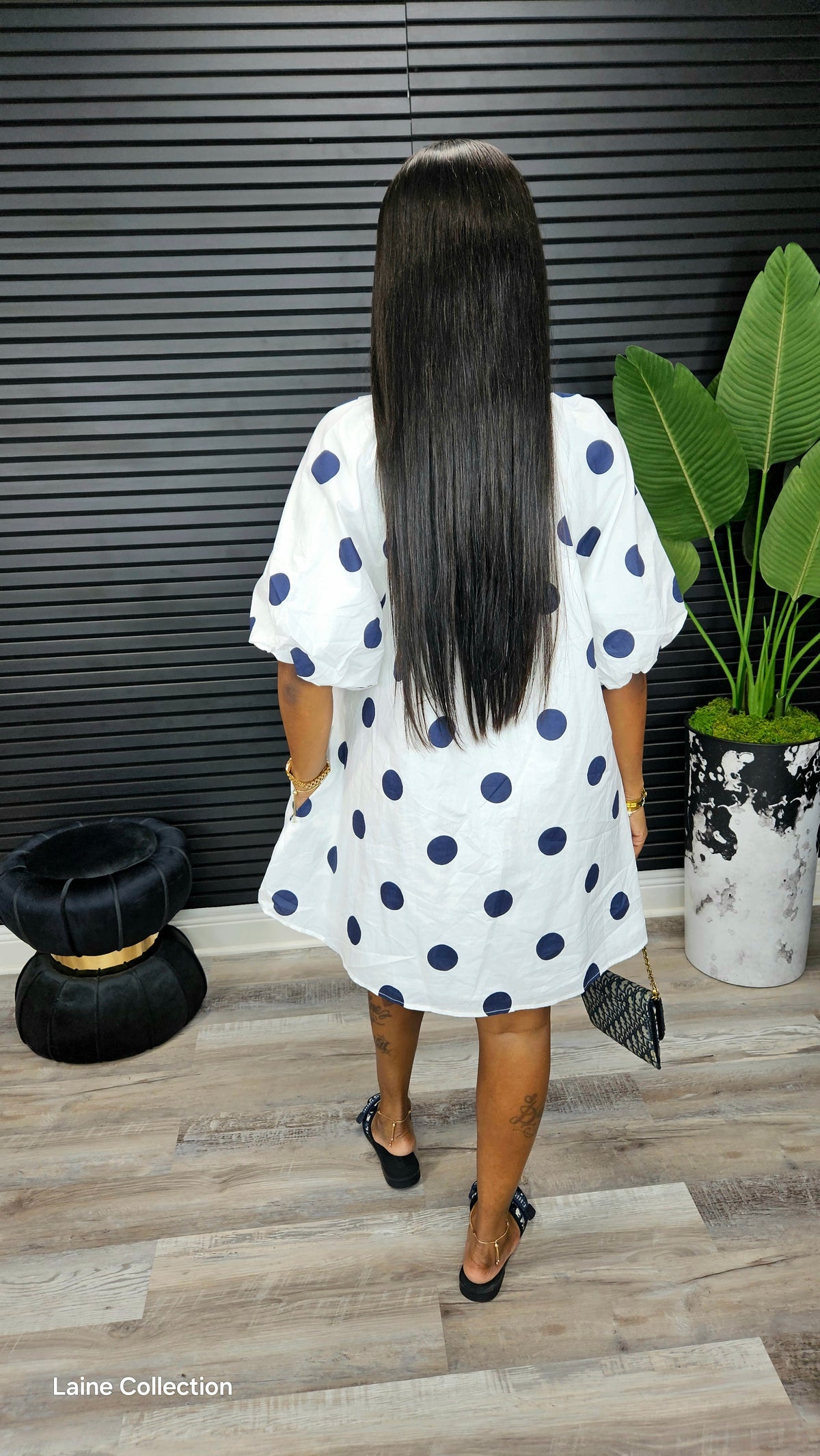 Soft Day Mini Shift Dress (Navy) - Laine Collection