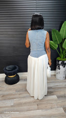 For Your Eyes Only Pants Set (White) - Laine Collection