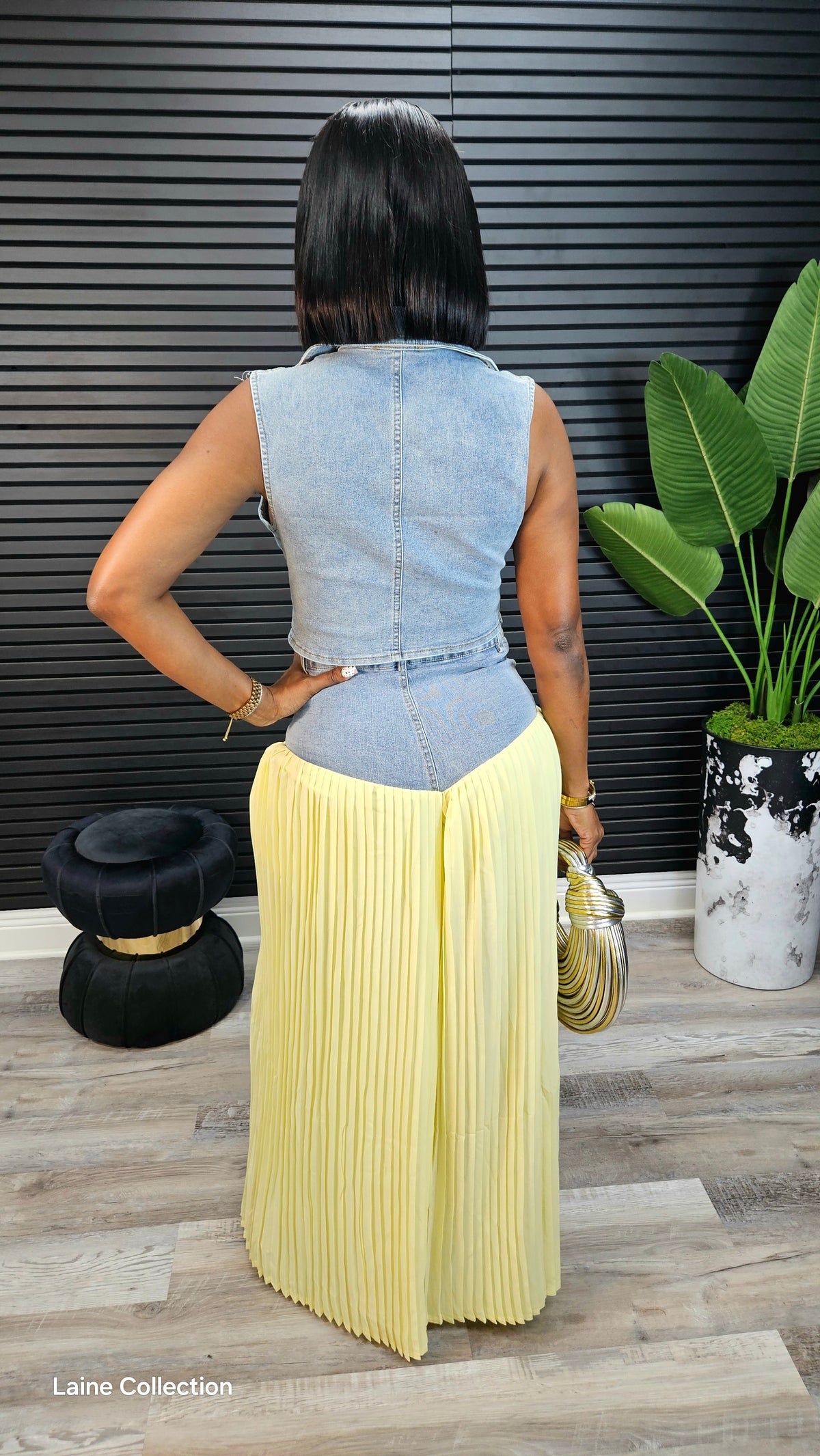 For Your Eyes Only Pants Set (Yellow) - Laine Collection