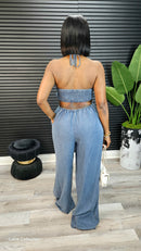 On My Time Jumpsuit(Blue) - Laine Collection