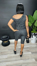 Polka Babe Capri Set(Black) - Laine Collection