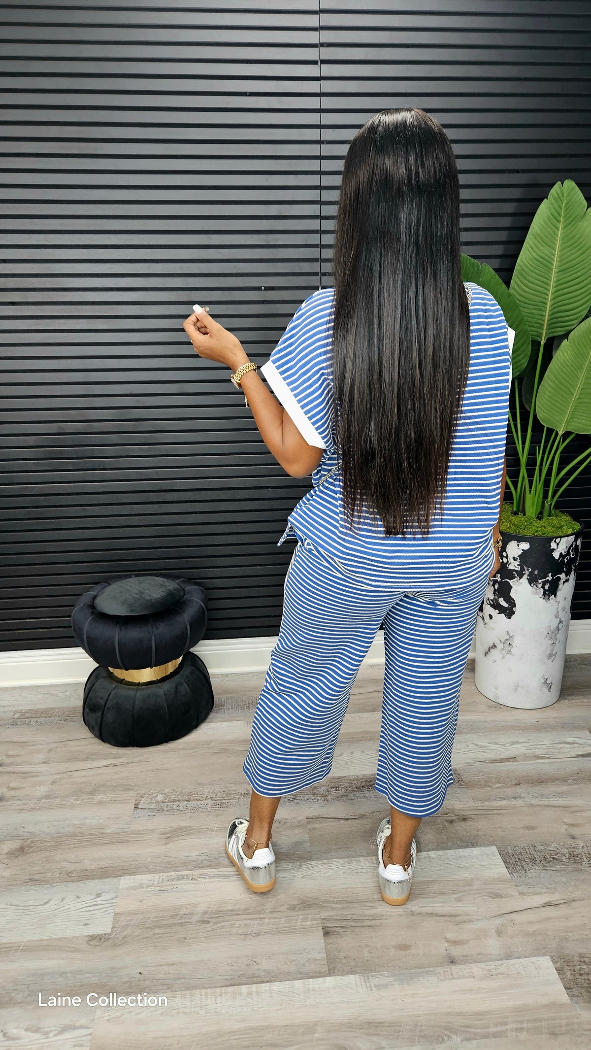 Serenity Sunset Pants Set(Blue) - Laine Collection