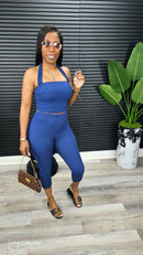 Strike A Pose Capri Set(Navy)