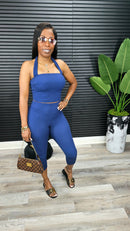 Strike A Pose Capri Set(Navy)