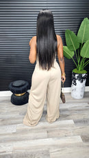 Coastal Drift Jumpsuit(Mocha)
