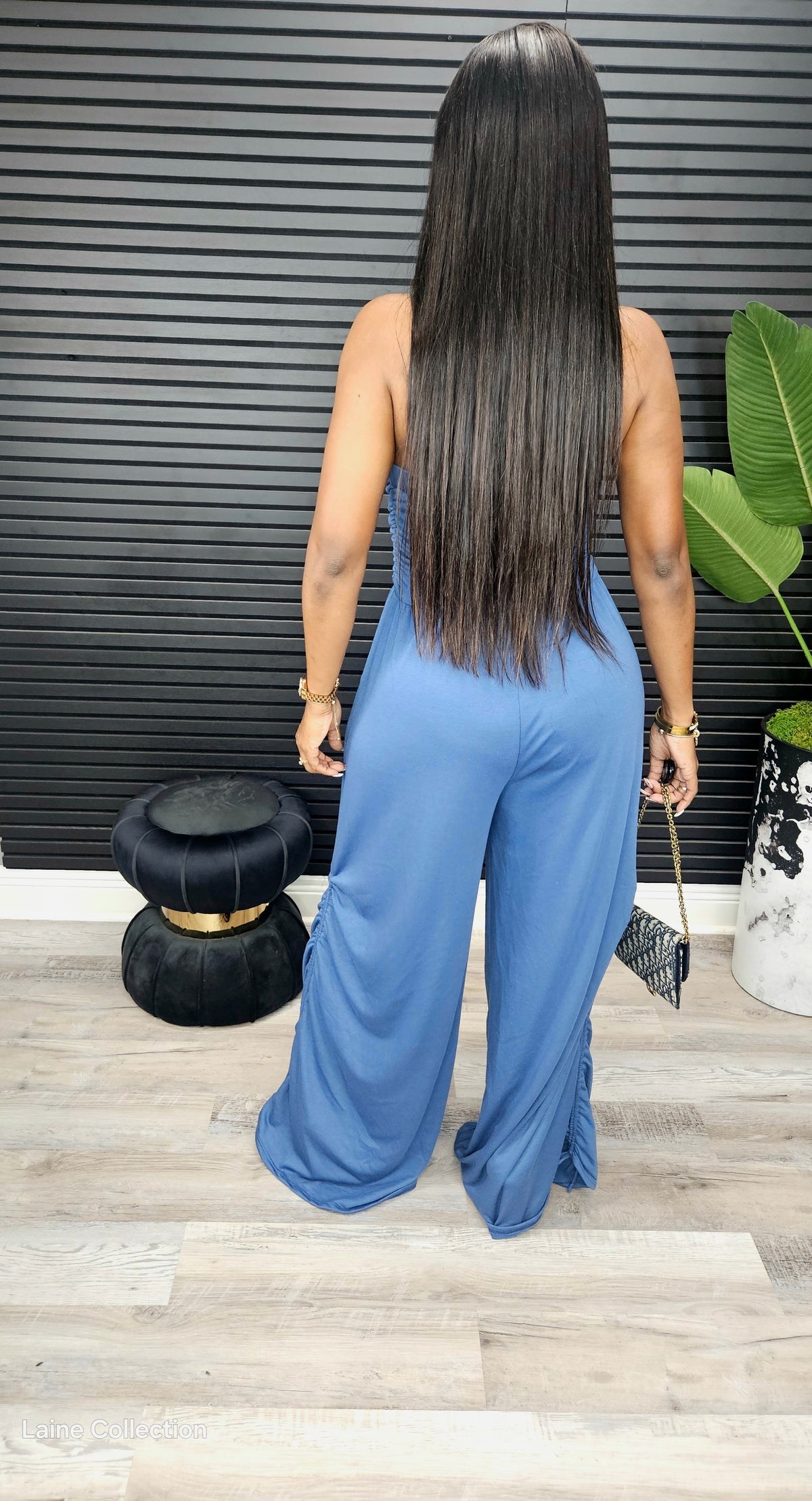 Coastal Drift Jumpsuit-Denim - Laine Collection