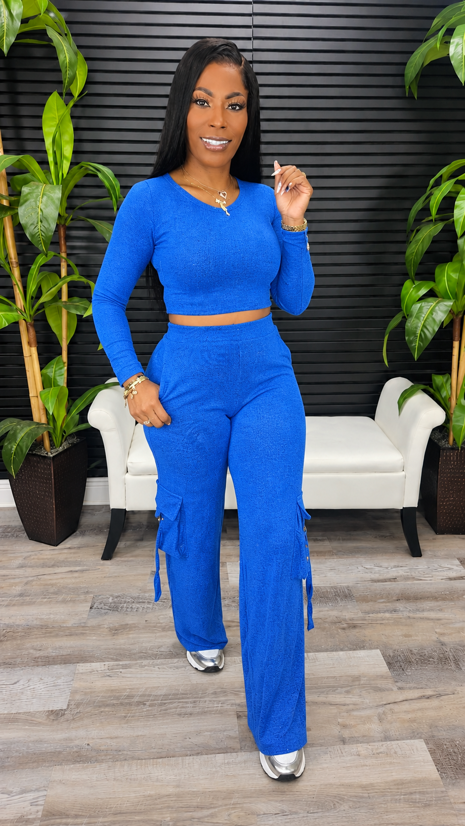 All Around Cargo Pants Set(Royal Blue)