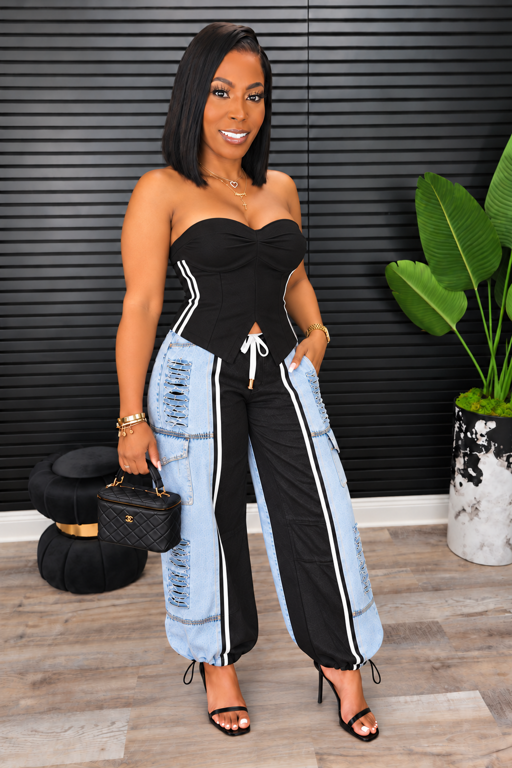 Double Take Denim Set