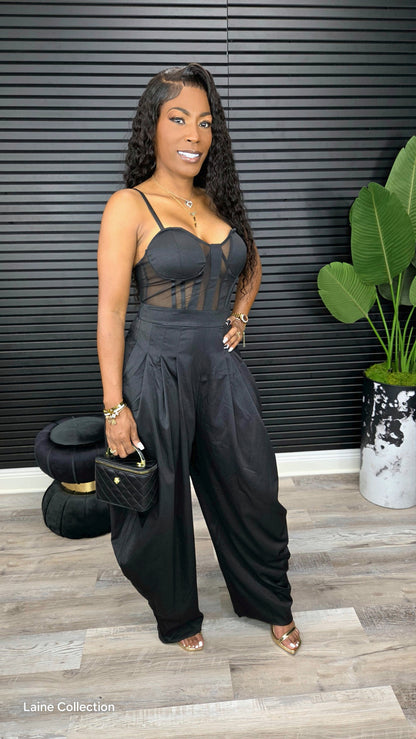 The Main Event Corset Jumpsuit - Laine Collection