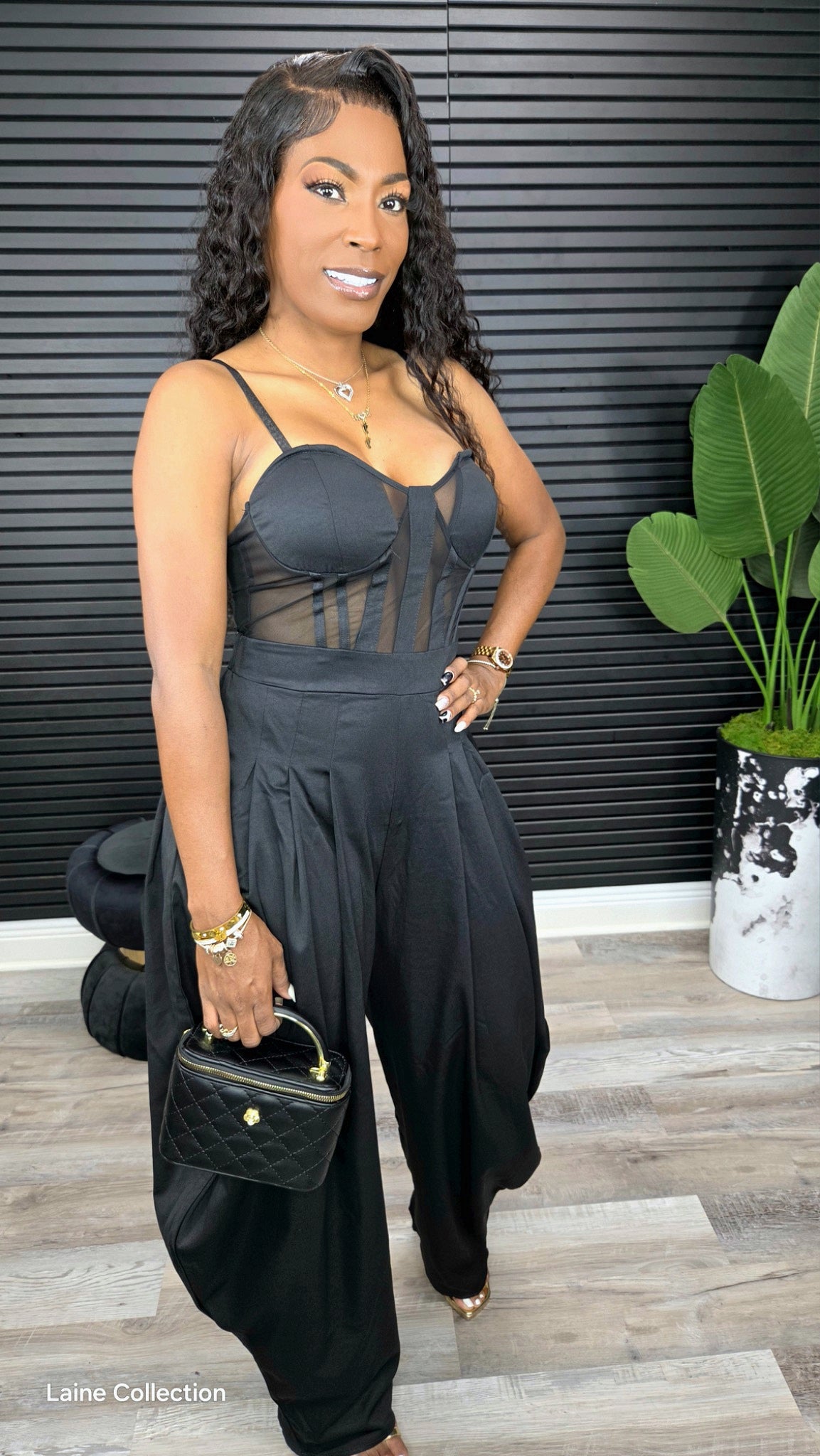 The Main Event Corset Jumpsuit - Laine Collection