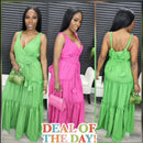 Summer Breeze Maxi Dress(Green) - Laine Collection