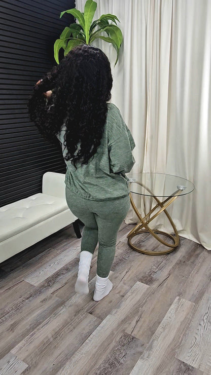 Basic Baddie Legging Set(Olive)