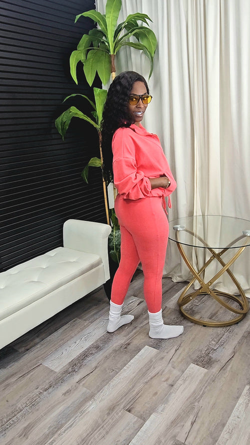 Snuggle Soft Legging Set(Red) - Laine Collection