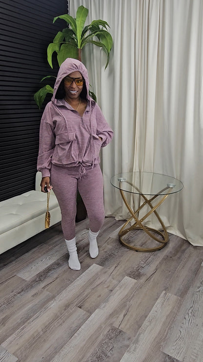 Basic Baddie Legging Set(Burgundy)