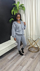 Basic Baddie Legging Set(Gray) - Laine Collection