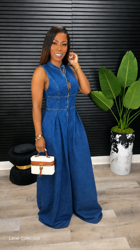 In My Denim Era Jumpsuit - Laine Collection
