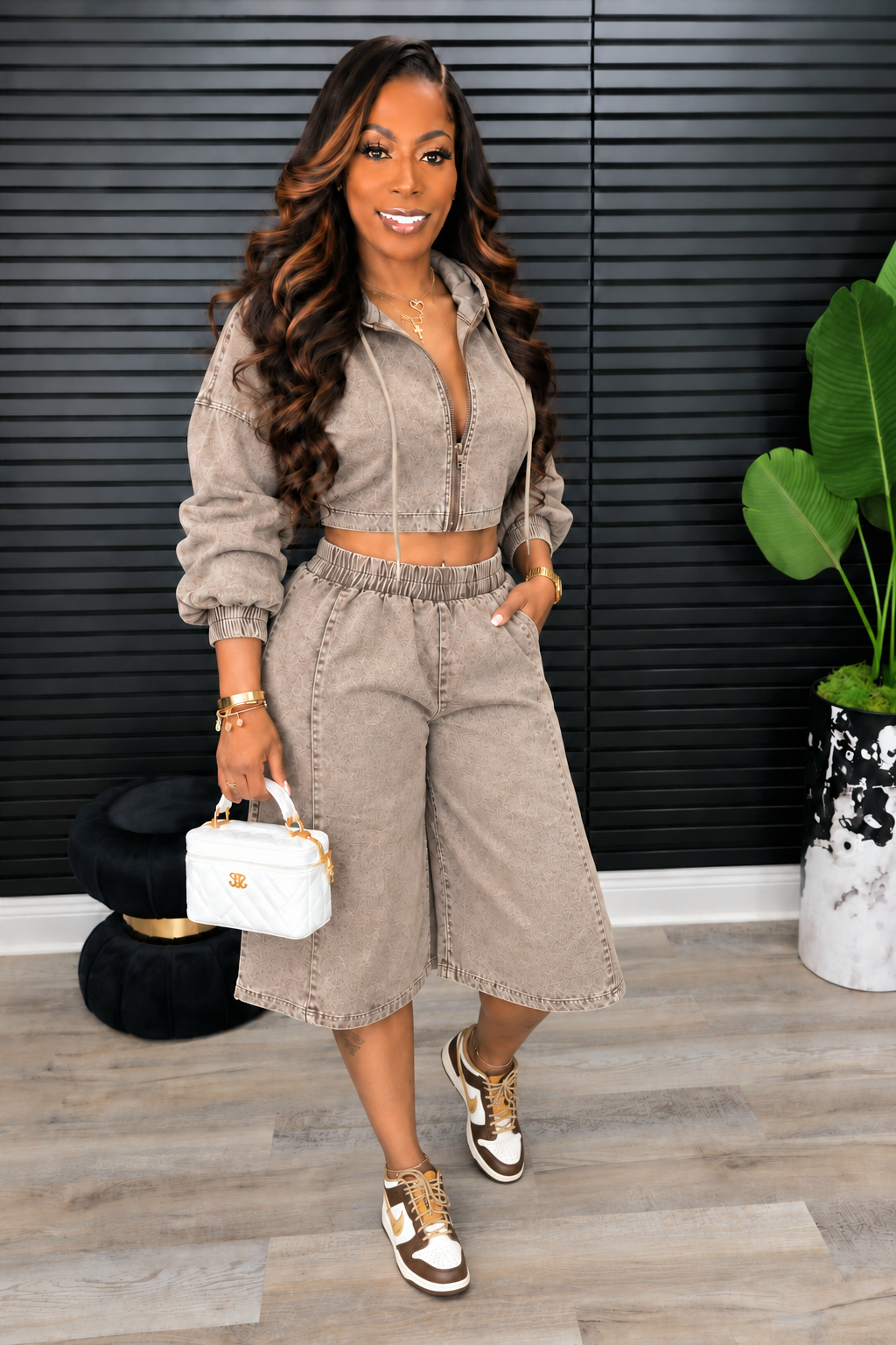 Off The Clock Set-Brown - Laine Collection